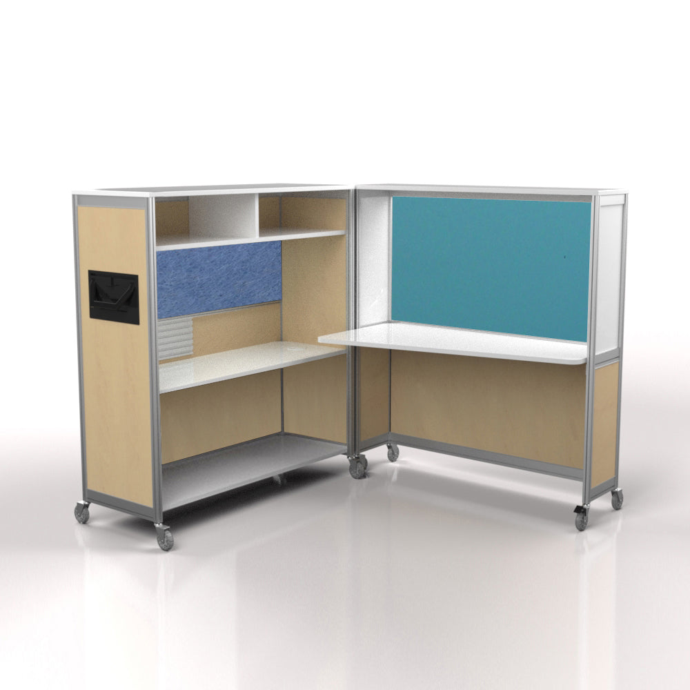 Mobile Folding Cubicle Desk