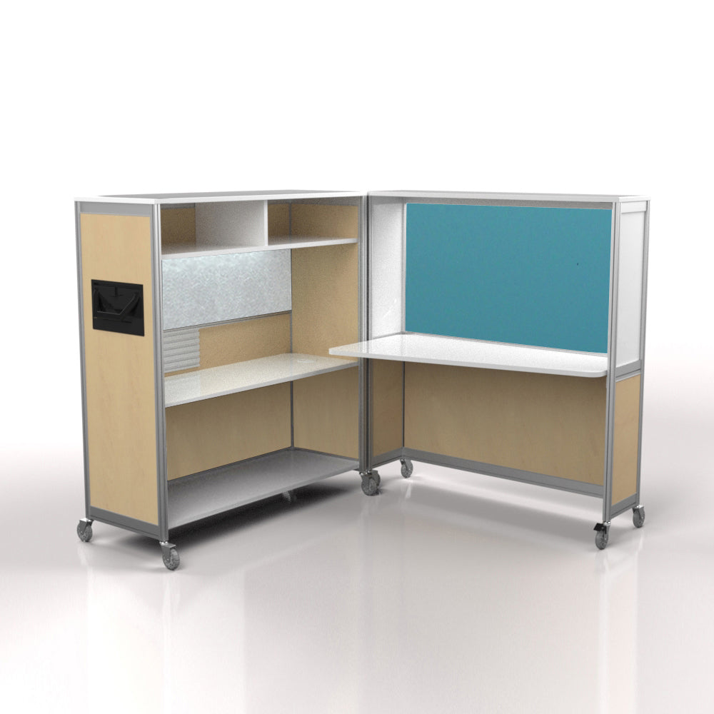 Mobile Folding Cubicle Desk
