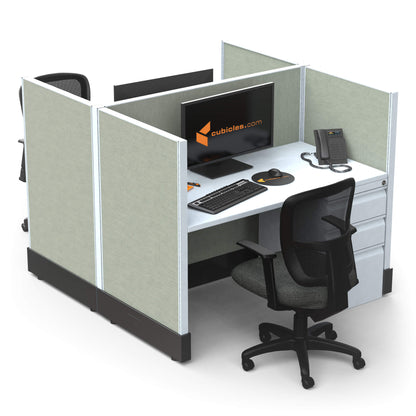 Call Center Cubicles 39H  2-Pack Cluster Powered