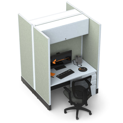 Call Center Cubicles 67H 2-Pack Cluster Powered