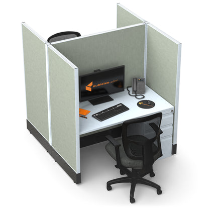 Call Center Cubicles 53H 2-Pack Cluster Powered