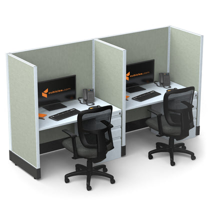 Call Center Cubicles 53H 2-Pack In-Line Non-Powered