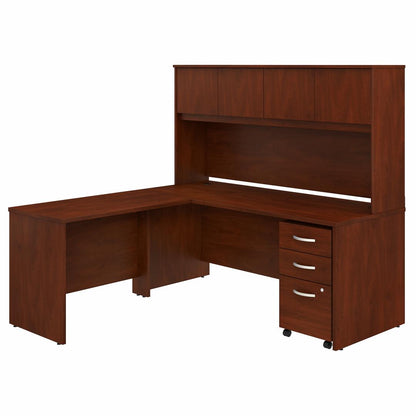 Besto L Shaped Computer Desk with Hutch 71W x 71D