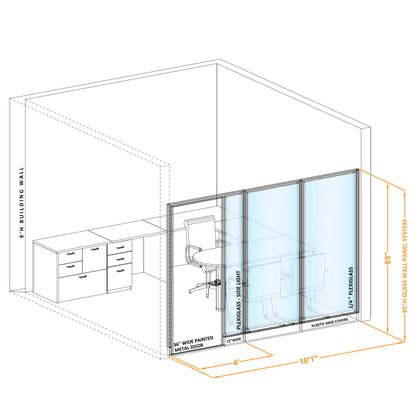 Modular Office Partitions I-Shape 85H