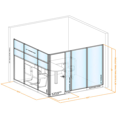 Modular Office Partitions L-Shape 85H