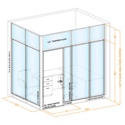 Modular Office Partitions L-Shape 107H