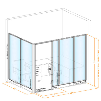 Modular Office Partitions L-Shape 85H