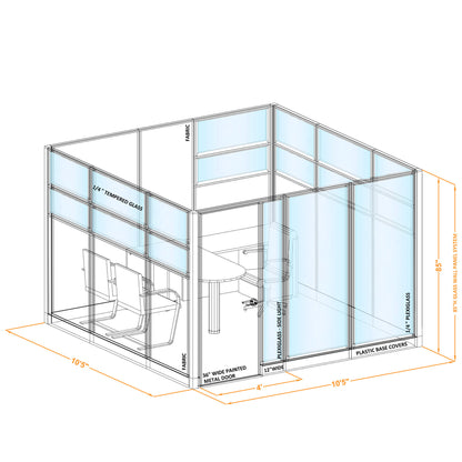 Modular Office Partitions O-Shape 85H