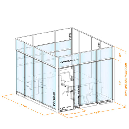 Modular Office Partitions O-Shape 107H