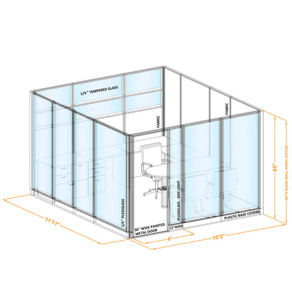 Modular Office Partitions O-Shape 85H