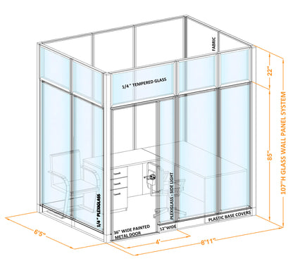 Modular Office Partitions O-Shape 107H