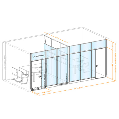 Modular Office Partitions T-Shape 107H