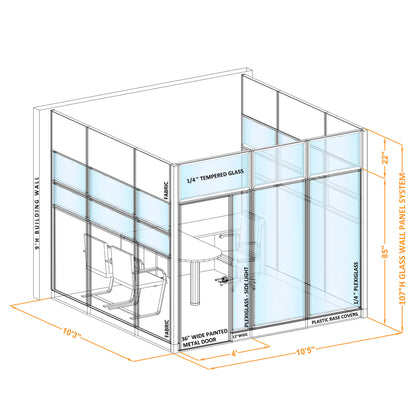 Modular Office Partitions U-Shape 107H
