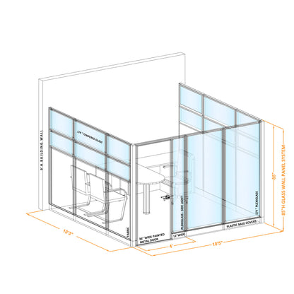 Modular Office Partitions U-Shape 85H