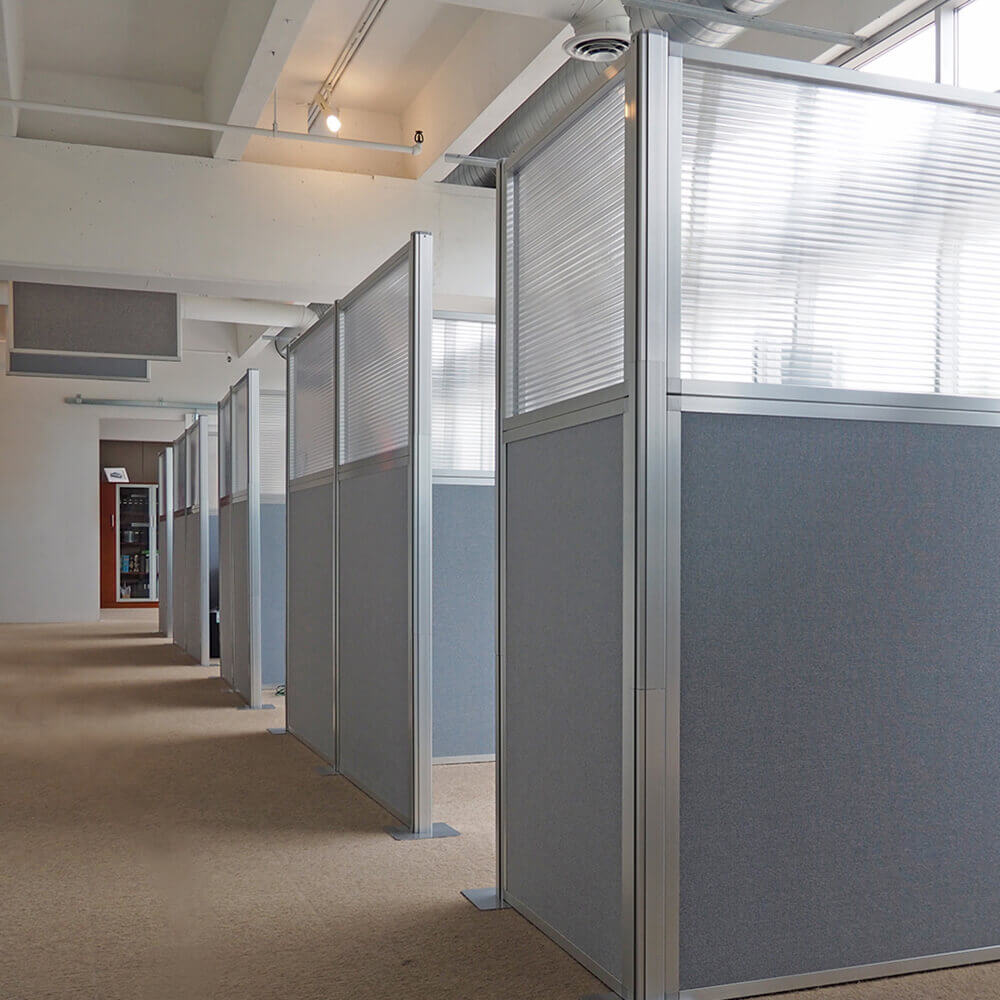 DIY Modual Office Divider With Glass 72H x 60W