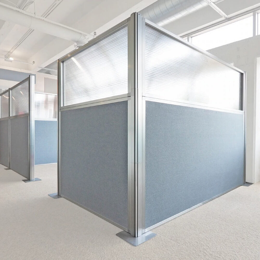DIY Modual Office Divider With Glass 72H x 72W