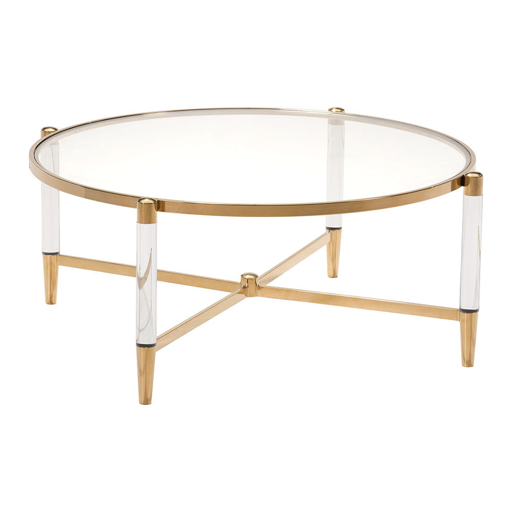 Vidalia Coffee Table In Living Room Gold
