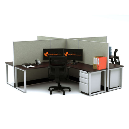 Benching Workstations 53H 4-Pack X-Shape Non-Powered