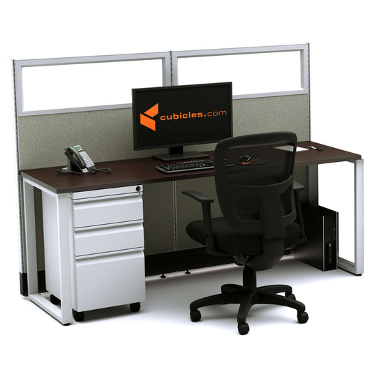 Benching Workstations With Glass 53H Powered