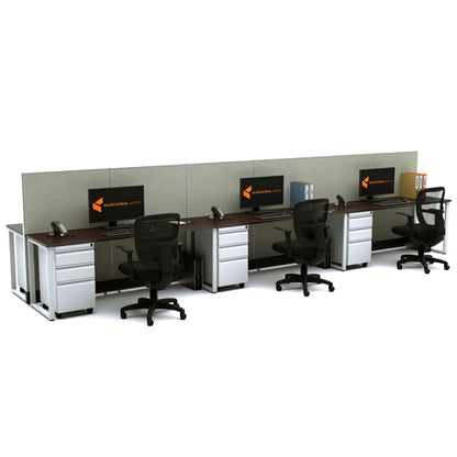 Benching Workstations 53H 6-Pack Cluster Non-Powered
