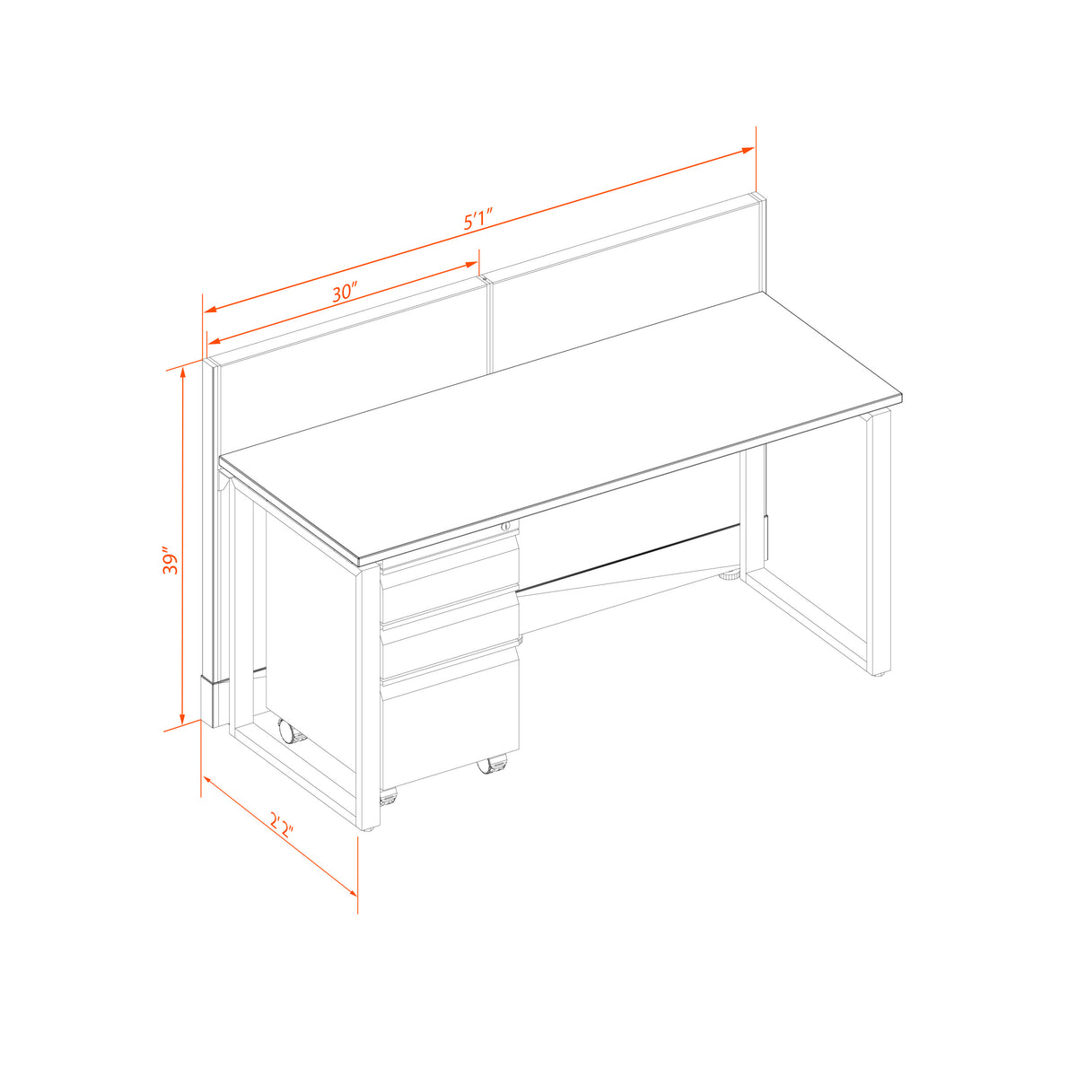 Benching Workstations 39H Non-Powered