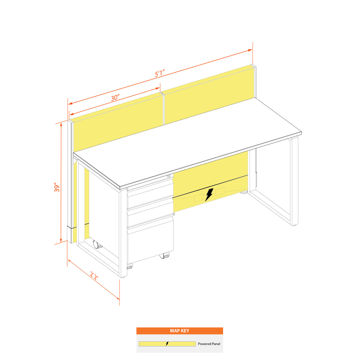 Benching Workstations 39H Powered