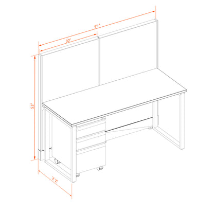 Benching Workstations 53H Non-Powered