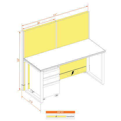 Benching Workstations 53H Powered