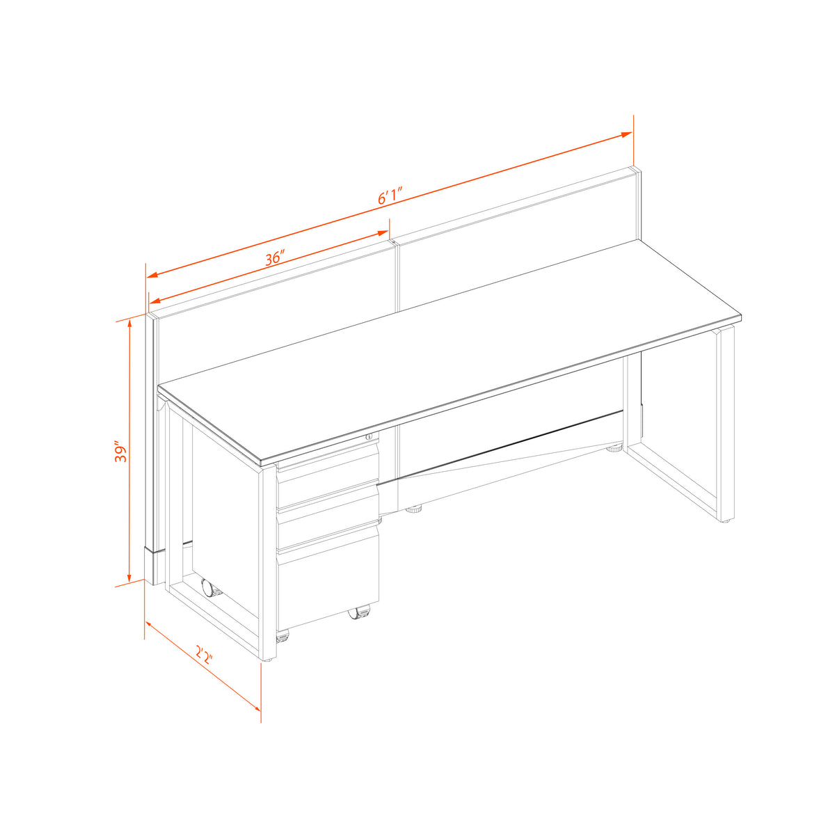 Benching Workstations 39H Non-Powered