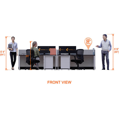 Benching Workstations 39H 2-Pack T-Shape Non-Powered