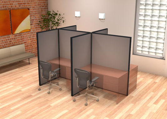 DIY Modular Desk Dividers 66H 4-Pack T-Shape Clustered