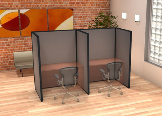 DIY Modular Desk Dividers 66H 2-Pack U-Shape In-Line