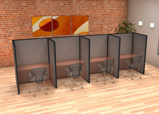 DIY Modular Desk Dividers 66H 4-Pack U-Shape In-Line