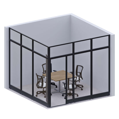 Modular Conference Room Partitions L-Shape 107H