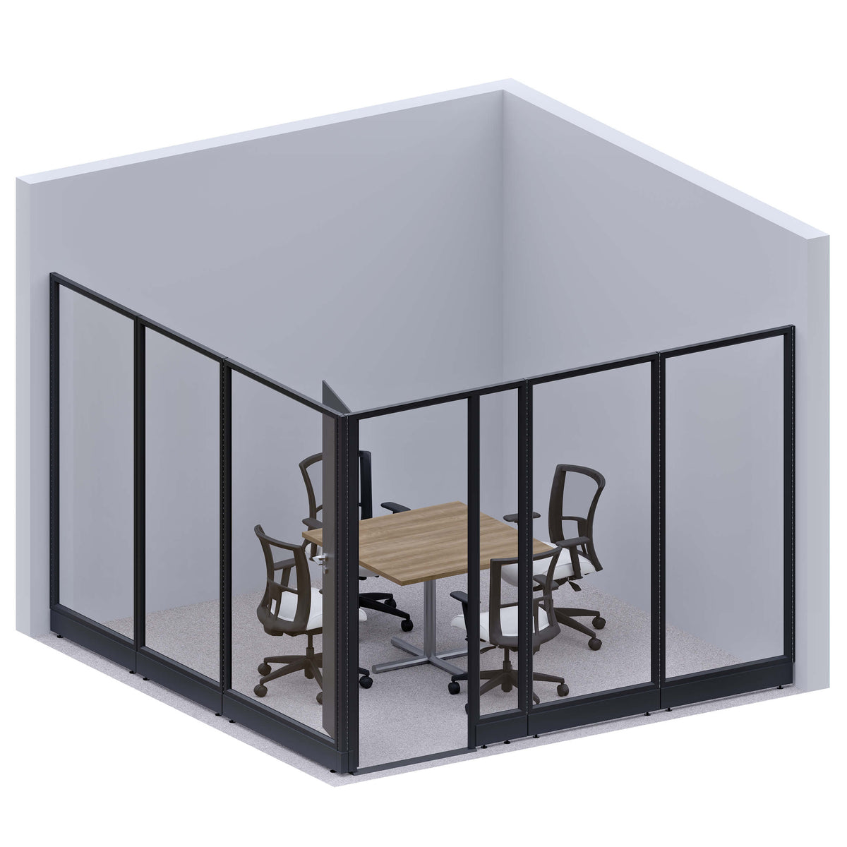 Modular Conference Room Partitions L-Shape 85H