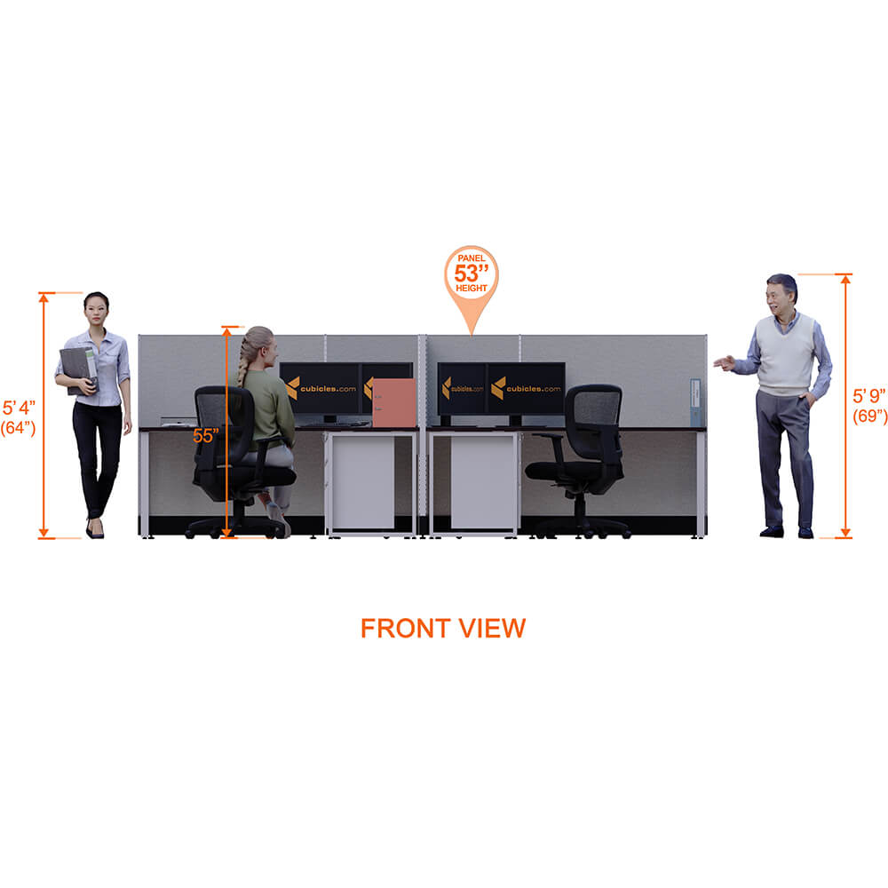 Benching Workstations 53H 2-Pack T-Shape Powered