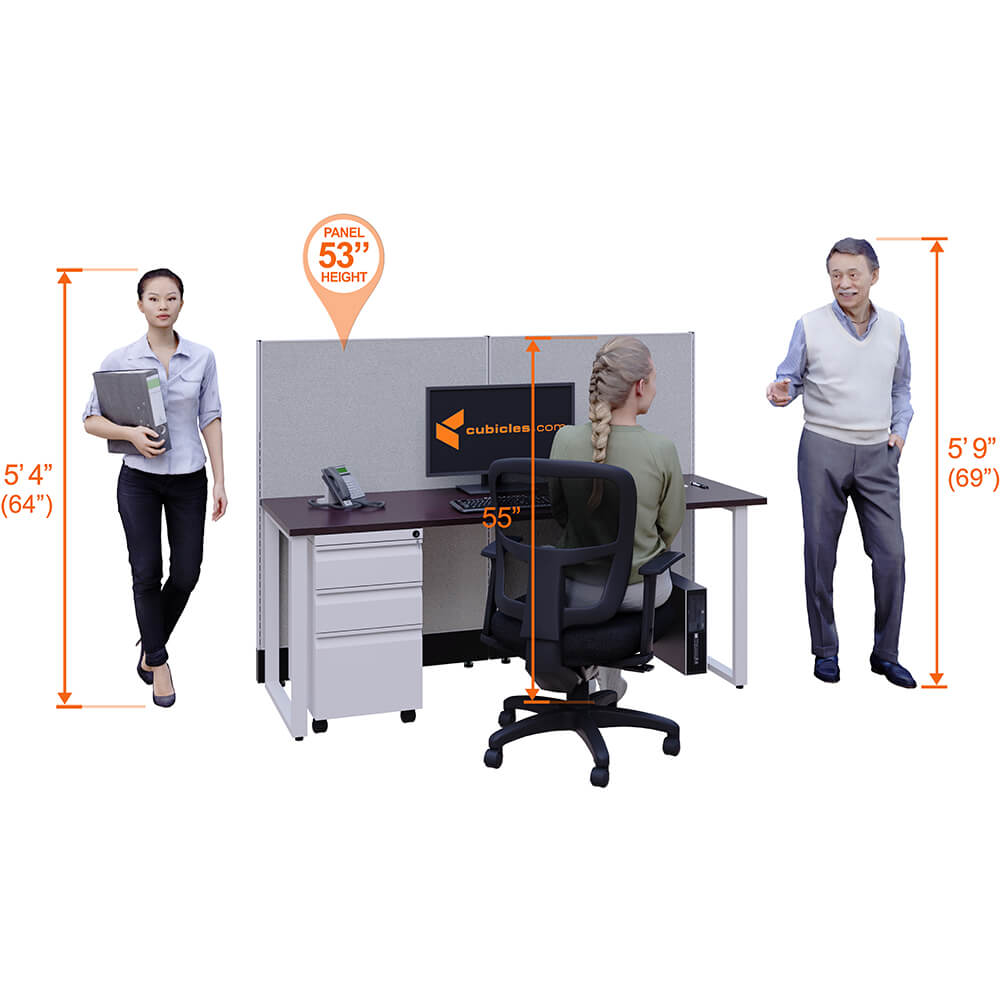 Benching Workstations 53H 2-Pack Cluster Non-Powered