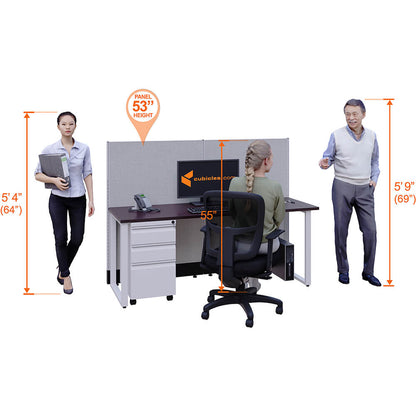 Benching Workstations 53H 2-Pack In-Line Powered