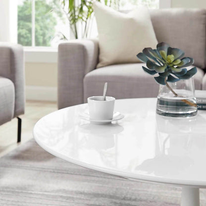 White Coffee Table Round 35 inch diameter