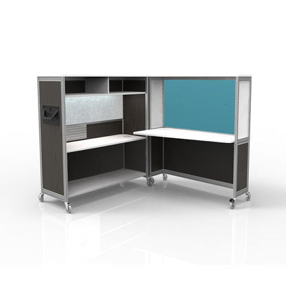 Mobile Folding Cubicle Desk