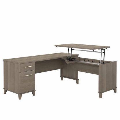 L Shaped Height Adjustable Desk