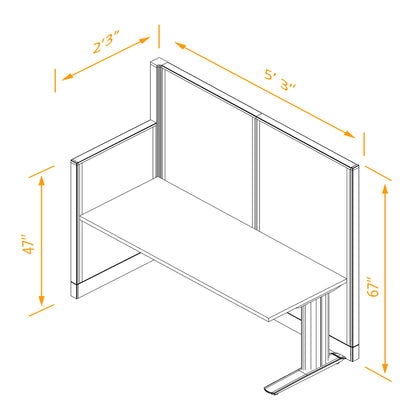 Cubicle Desks Straight Non-Powered
