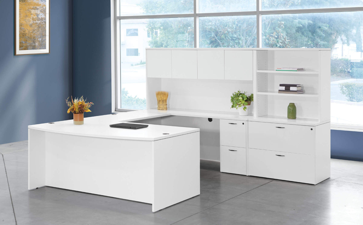 Contemporary U Shaped Desk Novato 107W x 112D