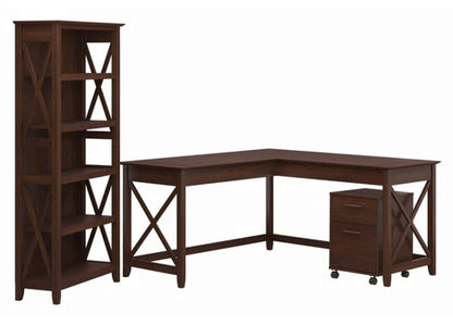L-Shaped Desk 3 Piece Furniture Set