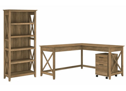 L-Shaped Desk 3 Piece Furniture Set