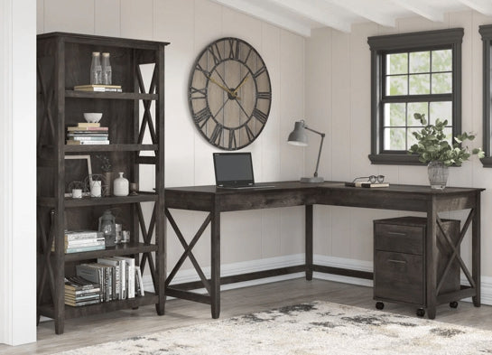 L-Shaped Desk 3 Piece Furniture Set