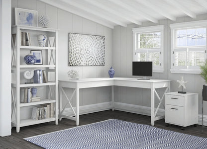 L-Shaped Desk 3 Piece Furniture Set
