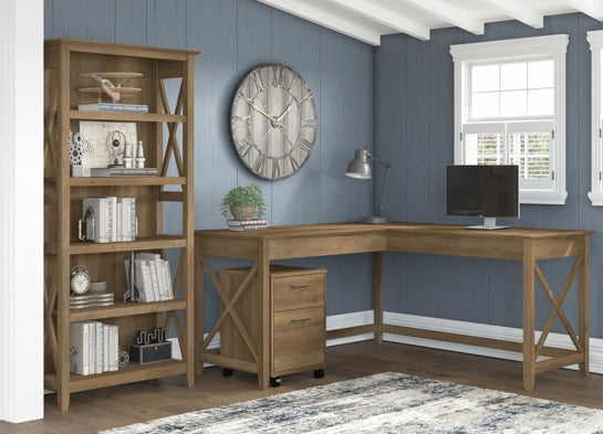 L-Shaped Desk 3 Piece Furniture Set
