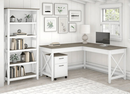 L-Shaped Desk 3 Piece Furniture Set