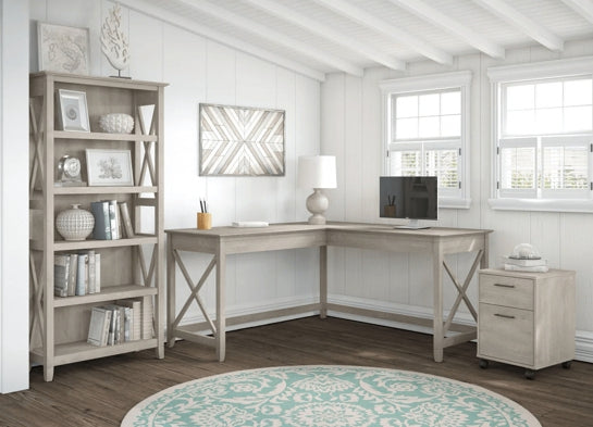 L-Shaped Desk 3 Piece Furniture Set